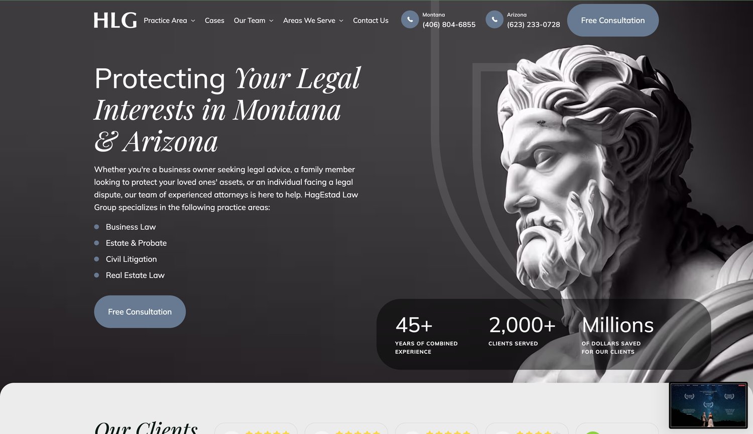 HagEstad Law Group homepage