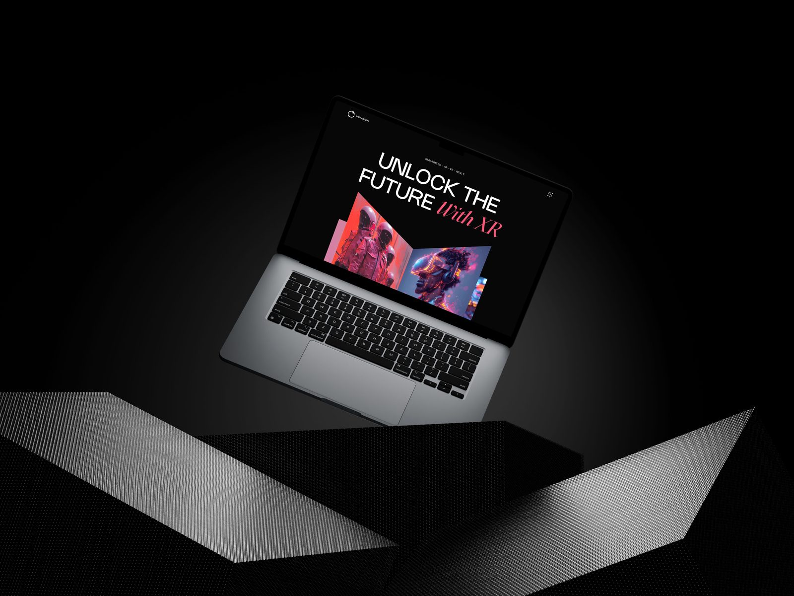 VoxBox immersive VR experience shown on a laptop